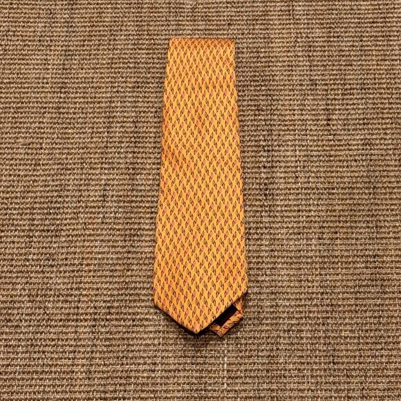 Salvatore Ferragamo Tie - Orange with Chili Peppers - Picture 1 of 2